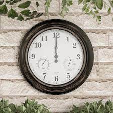 Pure Garden Indoor Outdoor Wall Clock