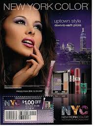 color makeup y woman coupon ad