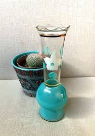 Hand Painted Glass Bud Vase