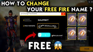 Garena free fire adalah game pertempuran seluler yang dikembangkan dan diterbitkan oleh garena studios. How To Change Name In Free Fire For Free How To Write Stylish Name In Free Fire Youtube