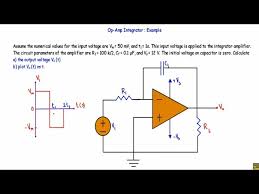 Op Amp Integrator Circuit Example