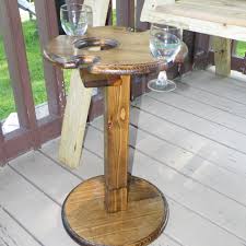 outdoor wine glass and bottle holder