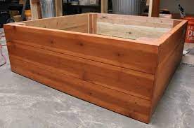 redwood raised garden beds 4 x4 with