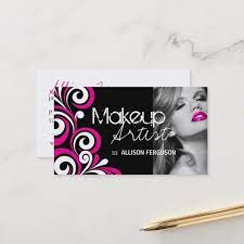 stylish makeup artist business card