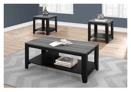 Living Room Table Set Black And Grey
