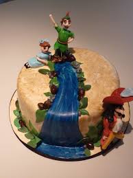 A One Tier Cake With Mountain Forest River Theme I Dont