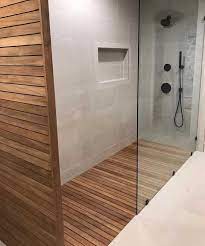 build your custom teak shower floor