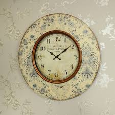 Large Cream Fl Wall Clock