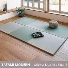 jual tatami mat modern stripes blue
