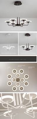 Simple Modern Art Fashion Wrought Iron Swan Led Chandeliers Three Round Dining Creative Personality Restaurant Bar Lighting Ceiling Pendant Lights