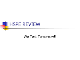 Hspe Review We Test Tomorrow Opic Udience Urpose Form