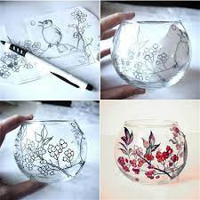 can you use acrylic paint on glass 9