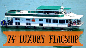 Easy transport on the tennessee river! 74 Flagship Houseboat For Rent At Sunset Marina