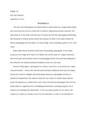Sample Reflective Essay    Author  Prefers to remain anonymous 