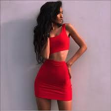 Im the one two piece set in red. Causal Summer Clothes Set Women 2 Piece Set Red T Shirt Tops Skirts Bodycon Skirt Outfit Crop Top Summer Bandage Clothing Set Set Women Clothes Set Womenwomen 2 Piece Sets Aliexpress