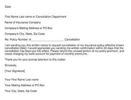 insurance cancellation letter sle