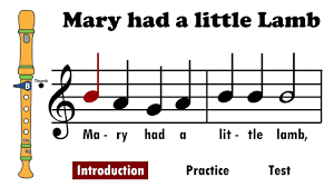 Mary Had A Little Lamb For Recorder Youtube Music Songs