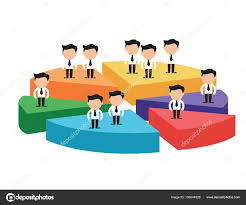 Businessmen Difference Pieces Pie Chart Concept Disadvantage