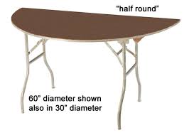 60 Diameter Half Round Al Table