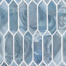 Blue Shimmer Picket Glass Tile Msi