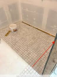 tiling our large curbless shower floor