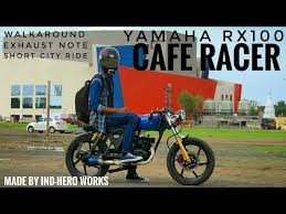 customized yamaha rx100 to cafe racer