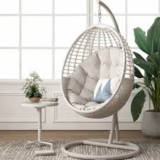Modern White 2 Seater Patio Swing Chair