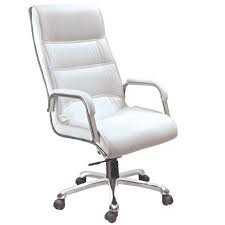 pioneer white luxury leather office chair