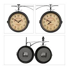 Buy Double Sided Wall Clock In Black Here