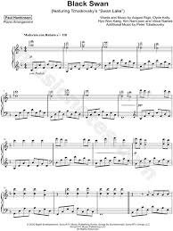 *these were created using midi with the first violin part removed. Paul Hankinson Black Swan Featuring Tchaikovsky S Swan Lake Sheet Music Piano Solo In F Major Download Print Sku Mn0207231