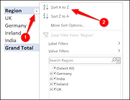 how to sort a pivot table goskills