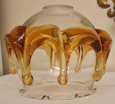 Amber Drip Murano Glass Lampshade