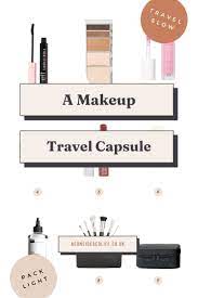 a travel makeup capsule wardrobe a