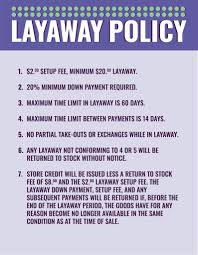 layaway policy citi trends