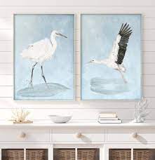 Coastal Art Heron Wall Art