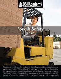 So, you want to get a forklift license for free? 156 Forklift Safety Basic Oshacademy Free Online Training