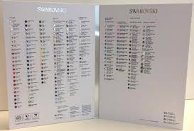 Swarovski 2017 Colour Chart Flat Backs No Hotfix Hotfix On Plastic Display Stand
