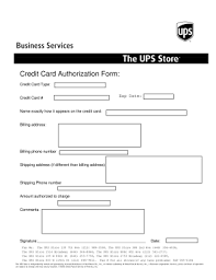 Check spelling or type a new query. Fillable Online Credit Card Authorization Payment Form The Ups Store Fax Email Print Pdffiller
