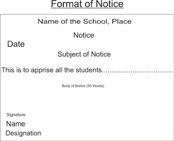 An incurable notice requires the tenant to vacate the property by a specific date. Format Of Notice Letters Article Speech Debate Class Xi And Xii