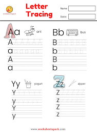 alphabet tracing worksheets a z