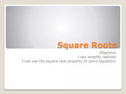 Square Roots Powerpoint Presentation