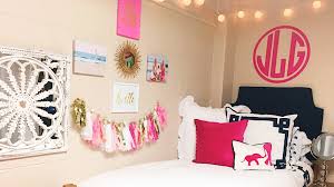 colorful dorm decor at university of