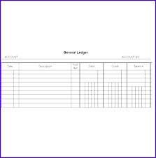 Free General Ledger Templates For Excel Accounting White Paper
