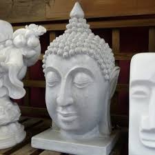 Large Thai Buddha Head Granite Effect