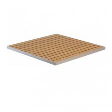 36x36 teak aluminum square table top