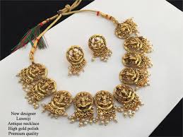 flower golden imitation temple necklace