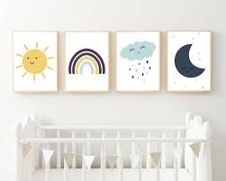 Climate Nursery Wall Art Set Of 4 Sun