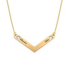 family necklace in gold plating