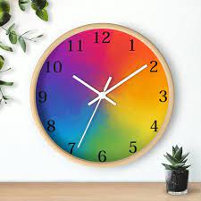 Wall Clock Bright And Colorful Wall