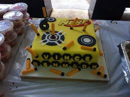 Here's another wonderful nerf war birthday cake idea. Handmade Birthday Cake Topper Edible Nerf Gun Bullets Target And Age And Name